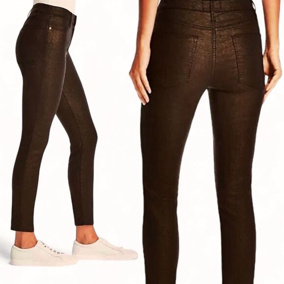 Frame Denim Le High Metallic Skinny Ankle Jeans - Picture 16 of 16